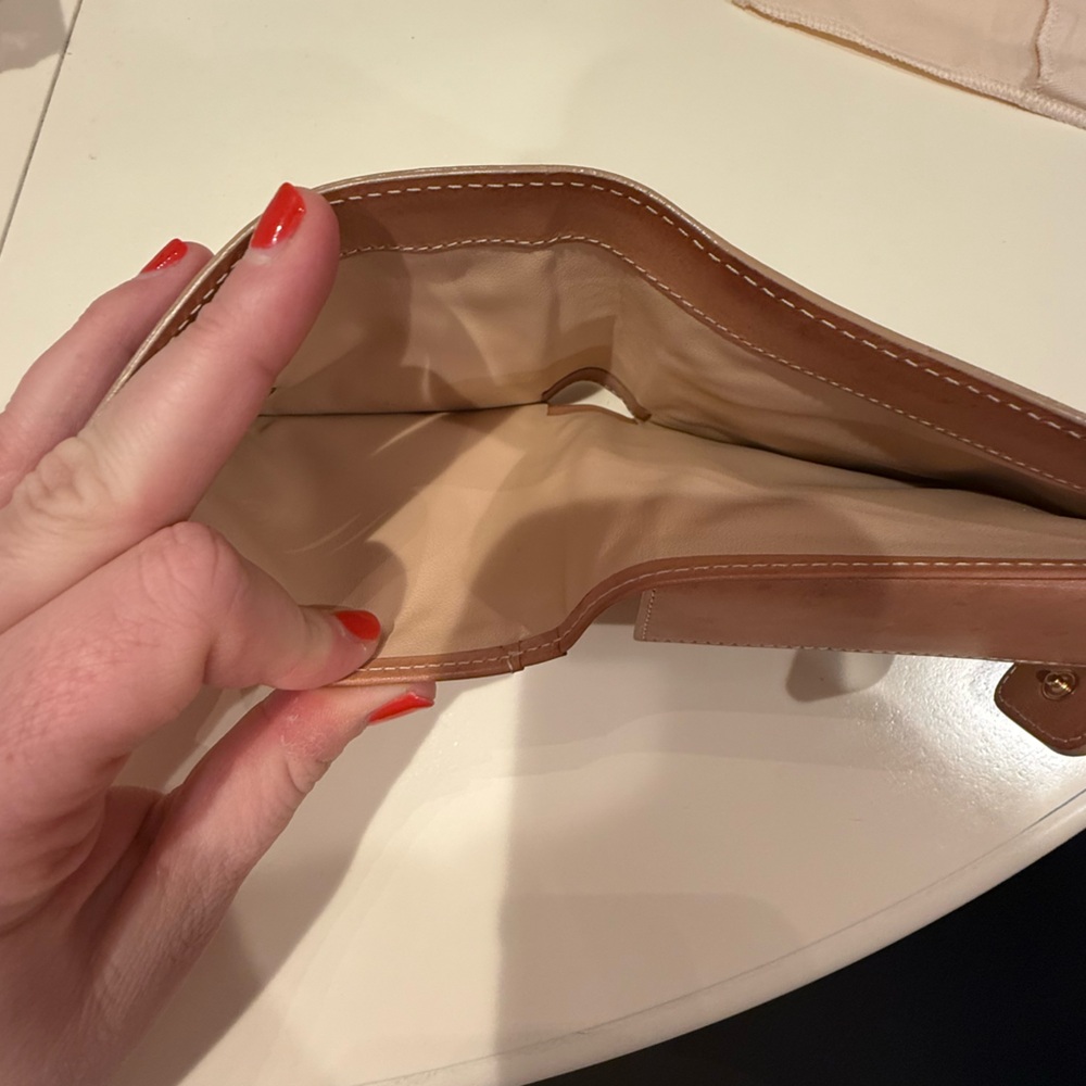 Very good Celine Triomphe Macadam Vintage Canvas Leather Wallet Bifold Compact - Picture 8 of 12